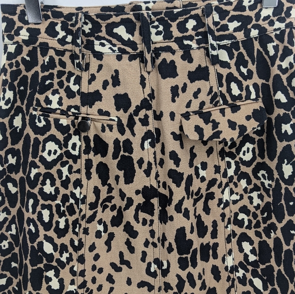 Tracy Reese Leopard High Wasited Straight Skirt - Picture 6 of 8